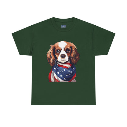 Patriotic Cavalier King Charles Spaniel Unisex T-Shirt