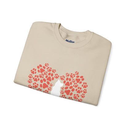 Cat Lover's Heart Crewneck Sweatshirt