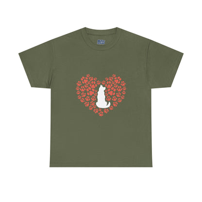 Dog Lover's Heart - Unisex Cotton Tee