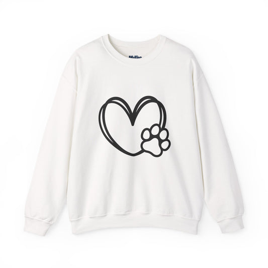 Paw Heart Unisex Sweatshirt – Subtle Dog Lover Style