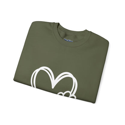 Paw Heart Unisex Sweatshirt – Subtle Dog Lover Style