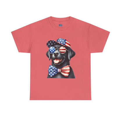 Patriotic Labrador Retriever With Sunglasses And Bow Unisex T-Shirts