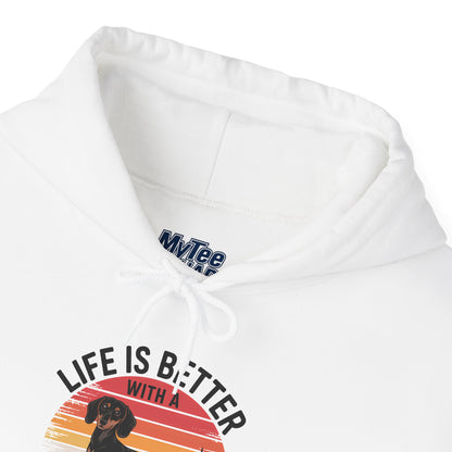 Life Is Better With A Dachshund Unisex Hoodie – Dog Lover Retro Pullover