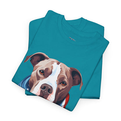 Patriotic American Staffordshire Terrier Unisex T-Shirt