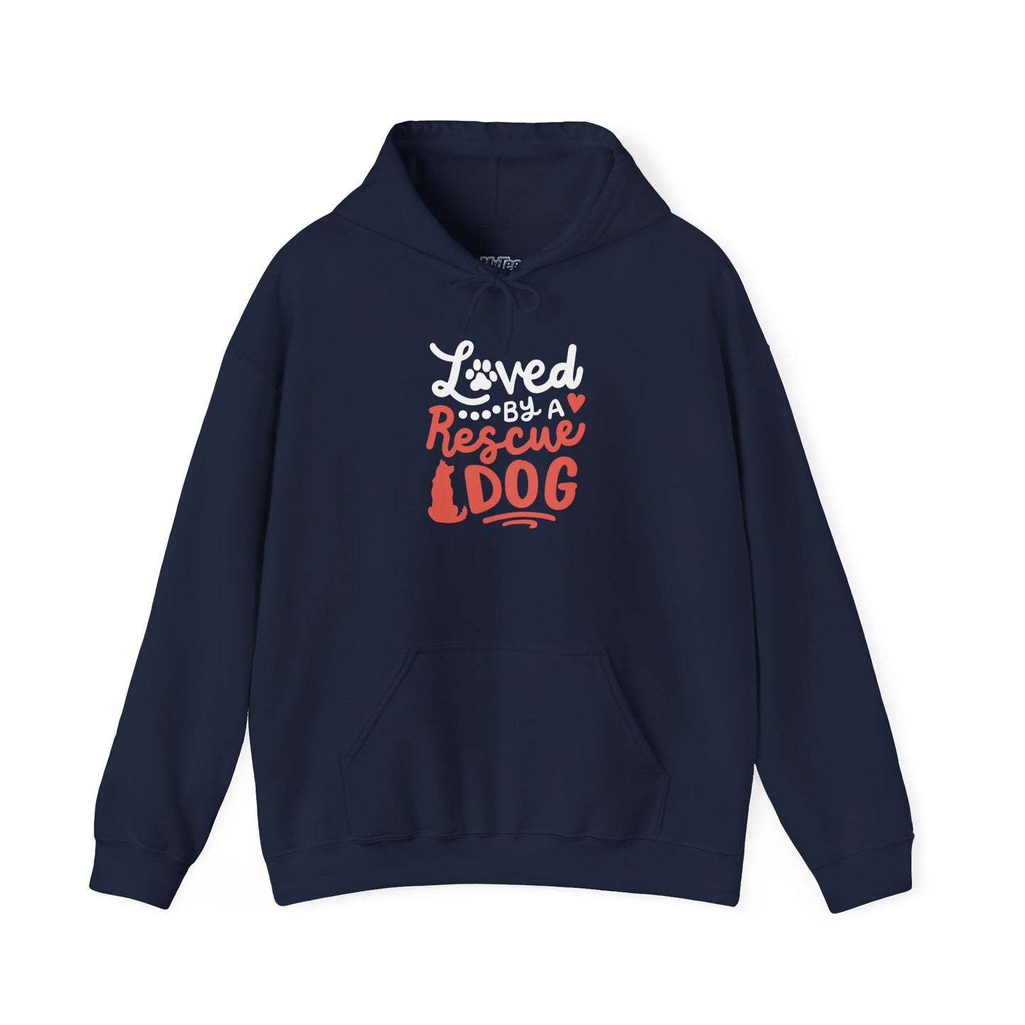 Loved By A Rescue Dog Hoodie | Pet Lover Gift, Fur Mom Hoodie, Pet Dad Apparel