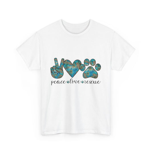 Peace Love Rescue T-Shirt | For Animal Rescuers