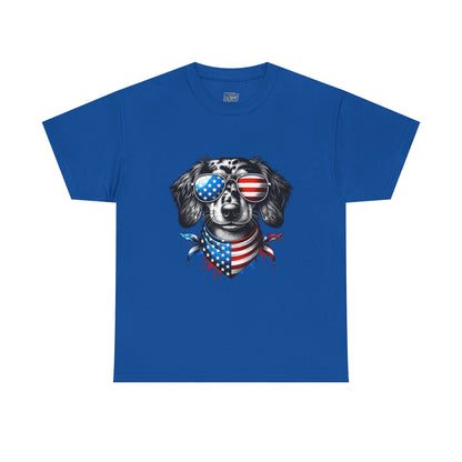 Patriotic Dachshund with Sunglasses Unisex T-Shirt