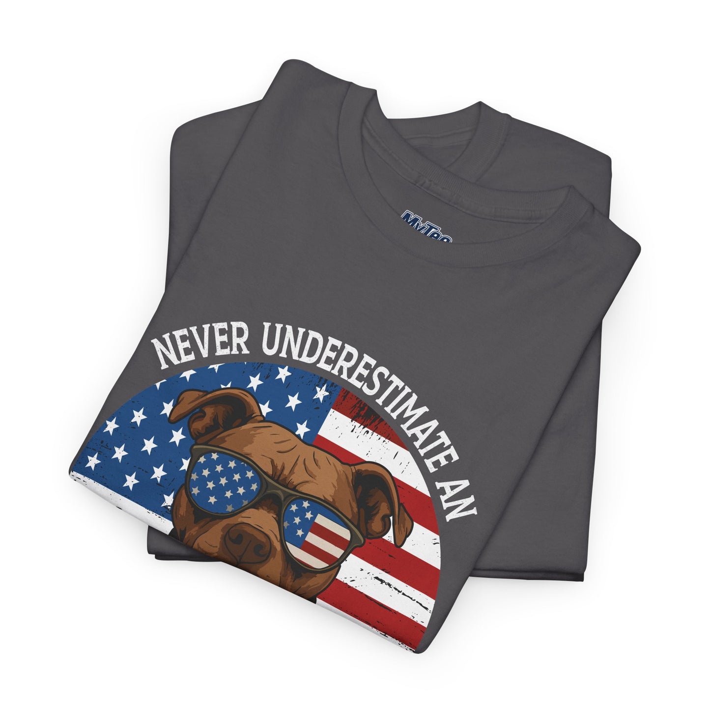 Never Underestimate An Old Man With A Pitbull T-Shirt | Gift For Dog Father