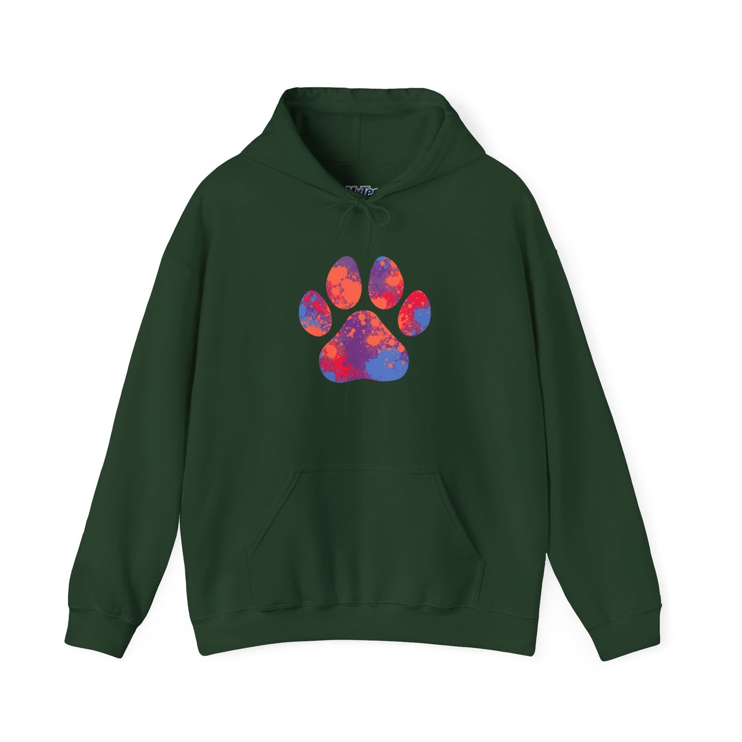 Colorful Paw Print Unisex Hoodie - Cozy Gift For Pet Lovers, Dog Mom/Dad Gift