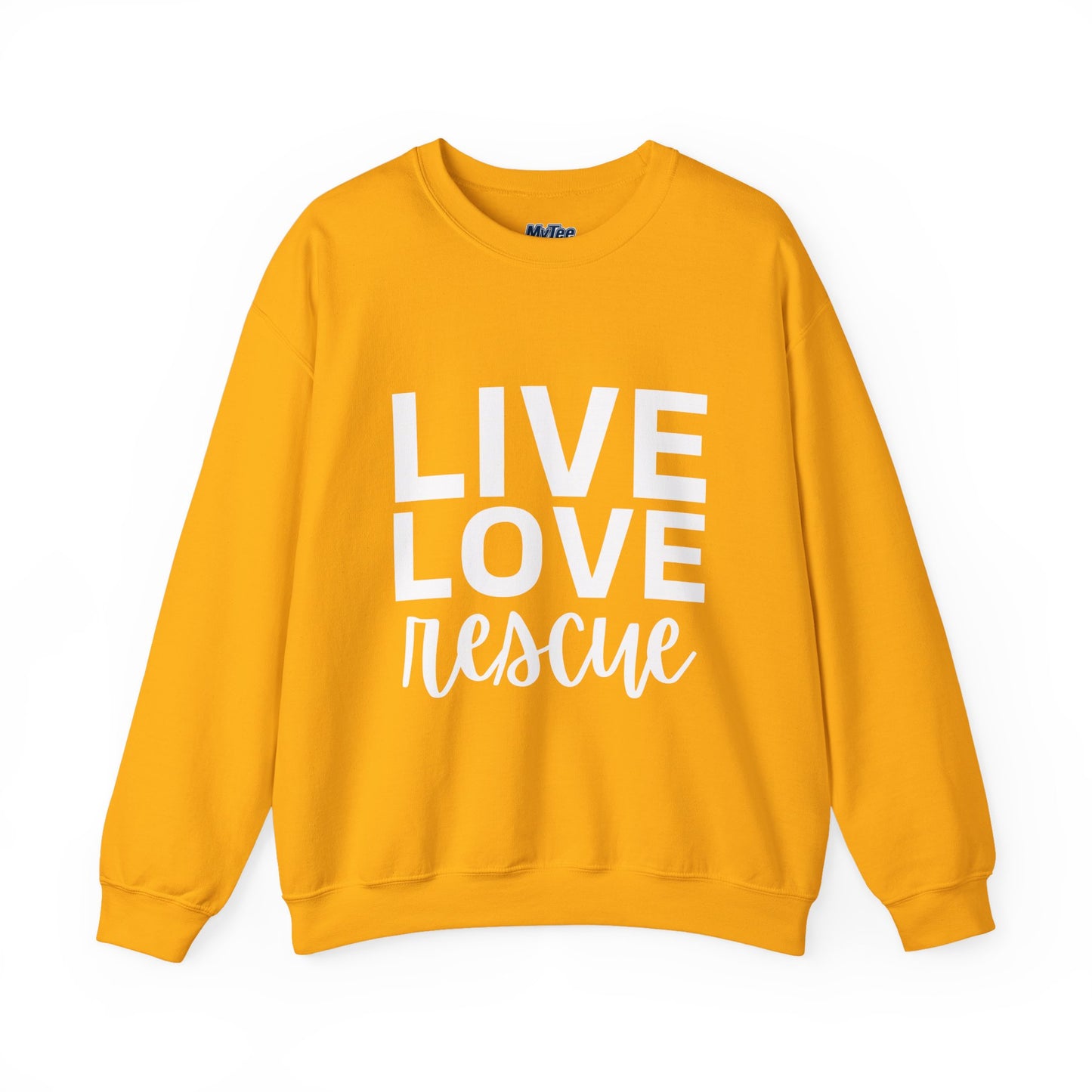 Live Love Rescue Sweatshirt - Unisex Cozy Crewneck, Pet Lover Gift