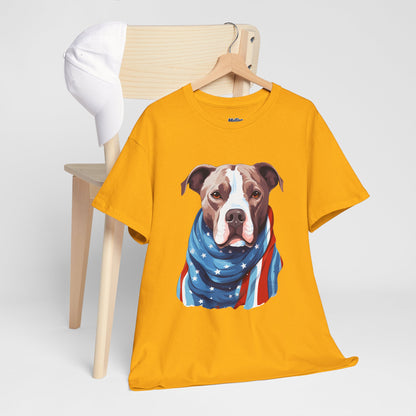Patriotic American Staffordshire Terrier Unisex T-Shirt