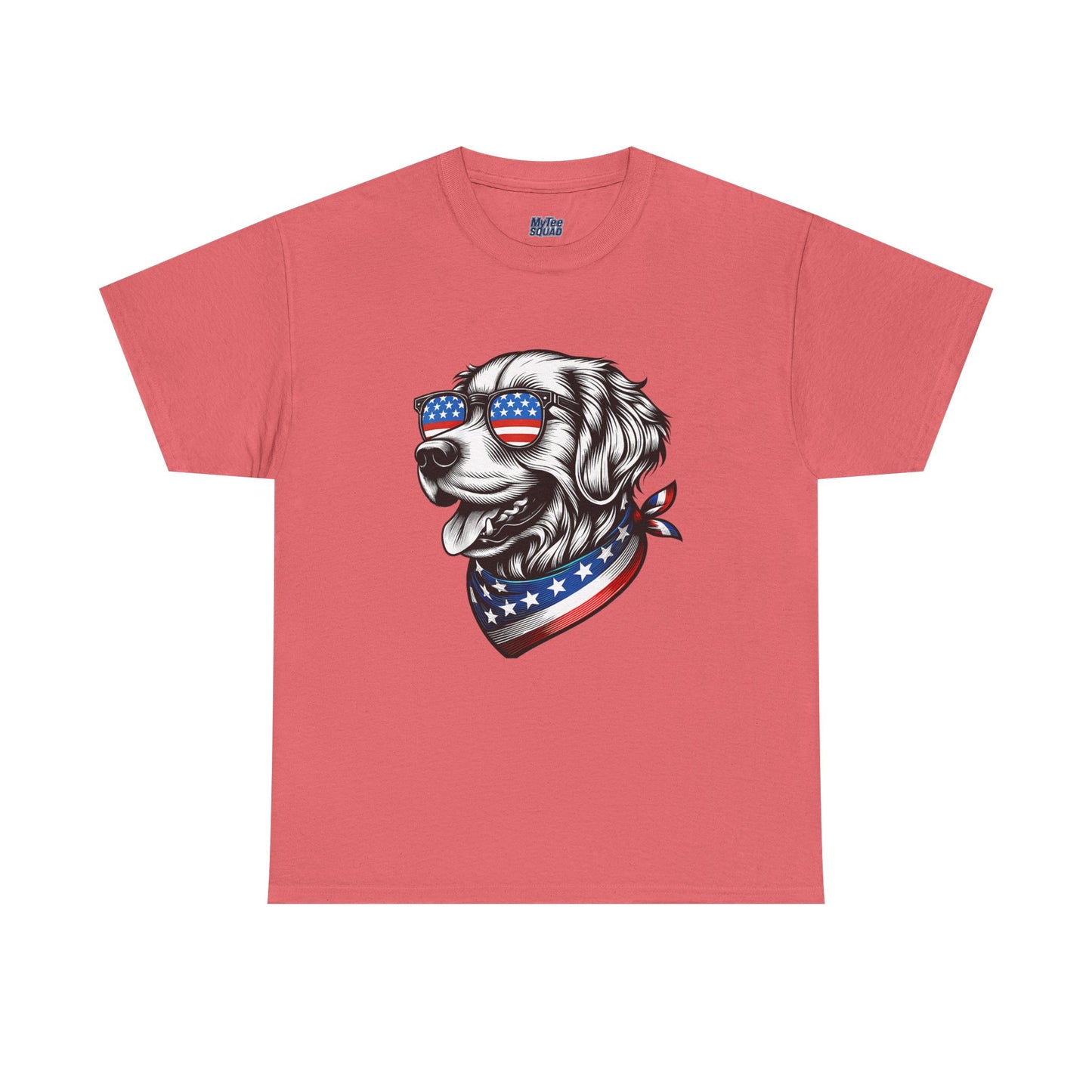 Patriotic Golden Retriever With Sunglasses Unisex T-Shirt