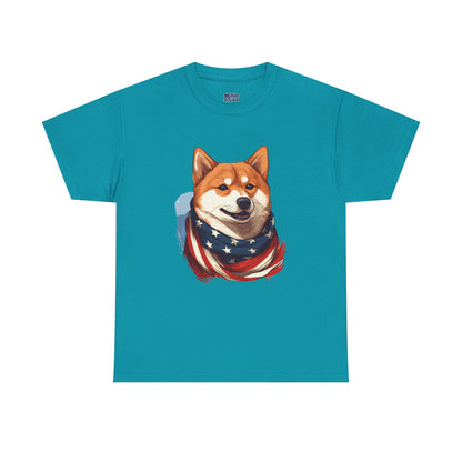 Patriotic Shiba Inu Unisex T-Shirt