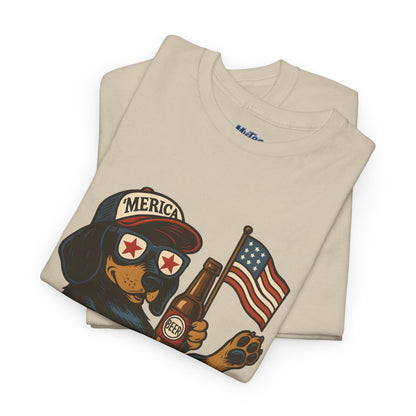 Patriotic Dachshund America Unisex T-Shirt