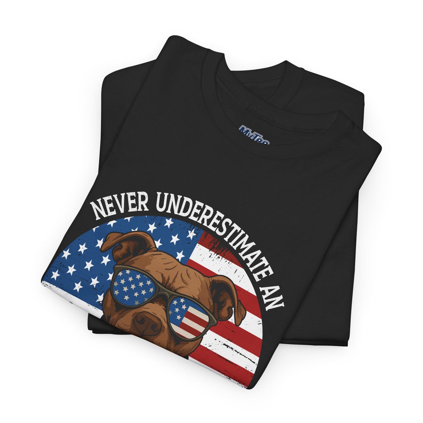 Never Underestimate An Old Man With A Pitbull T-Shirt | Gift For Dog Father