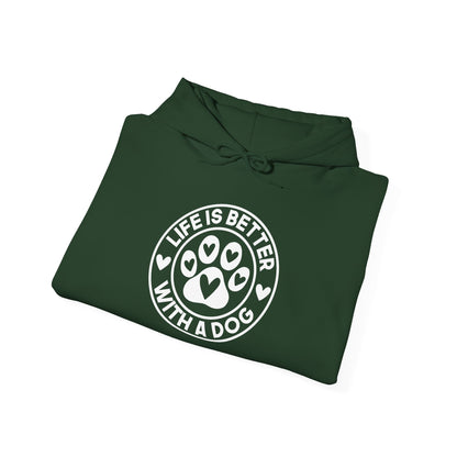 "Life Is Better With A Dog" Unisex Hoodie | Dog-Themed Apparel