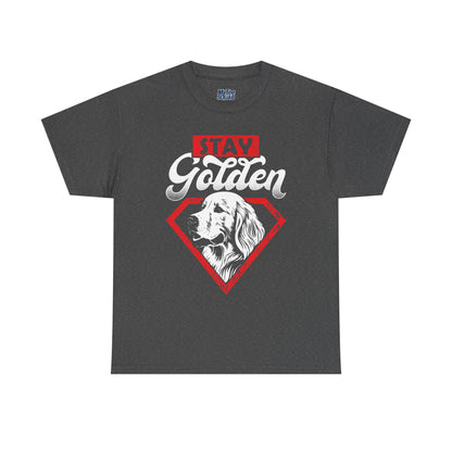Stay Golden Unisex Cotton T-Shirt | Best Gift For Dog Lover