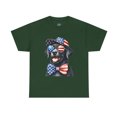 Patriotic Labrador Retriever With Sunglasses And Bow Unisex T-Shirts