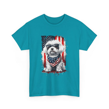 Patriotic Havanese Unisex Cotton T-Shirt