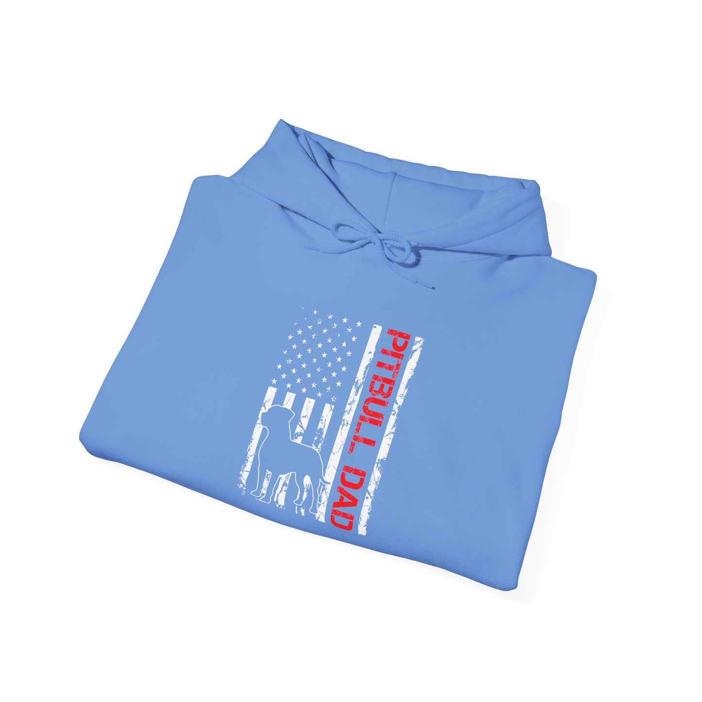 Patriotic Pitbull Dad Hoodie - Gift for Father's Day