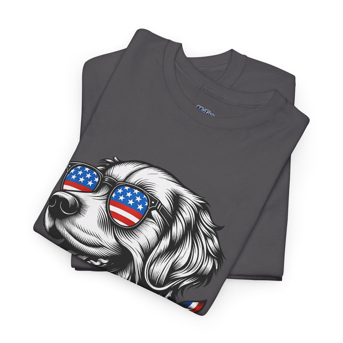 Patriotic Golden Retriever With Sunglasses Unisex T-Shirt