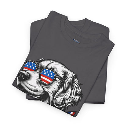 Patriotic Golden Retriever With Sunglasses Unisex T-Shirt