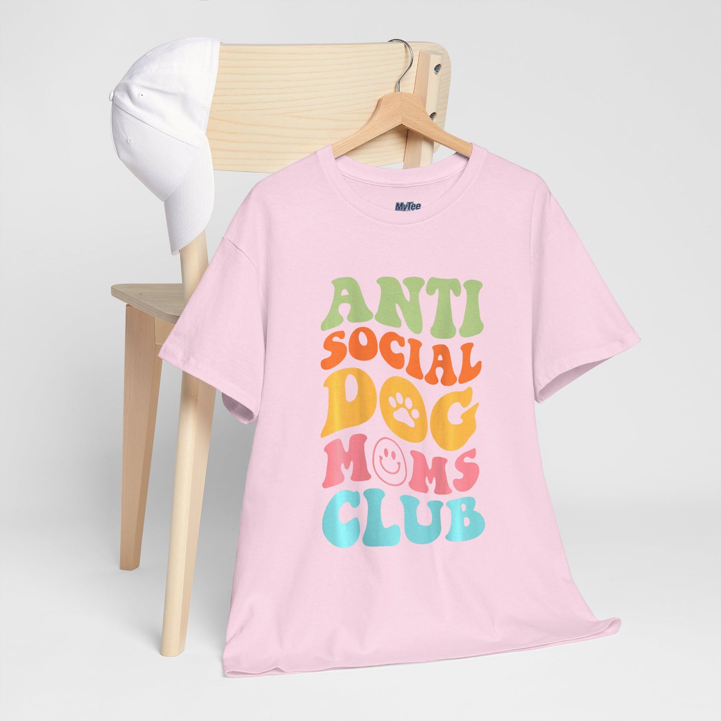 Anti Social Dog Moms Club Cotton T-Shirt - Fun & Comfy Pet Lover Tee