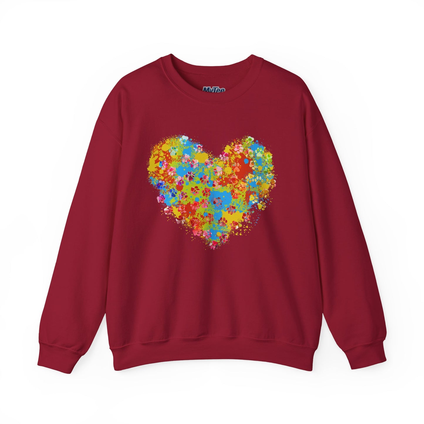 Colorful Heart Graphic Cozy Sweatshirt | Comfortable Winter Apparel