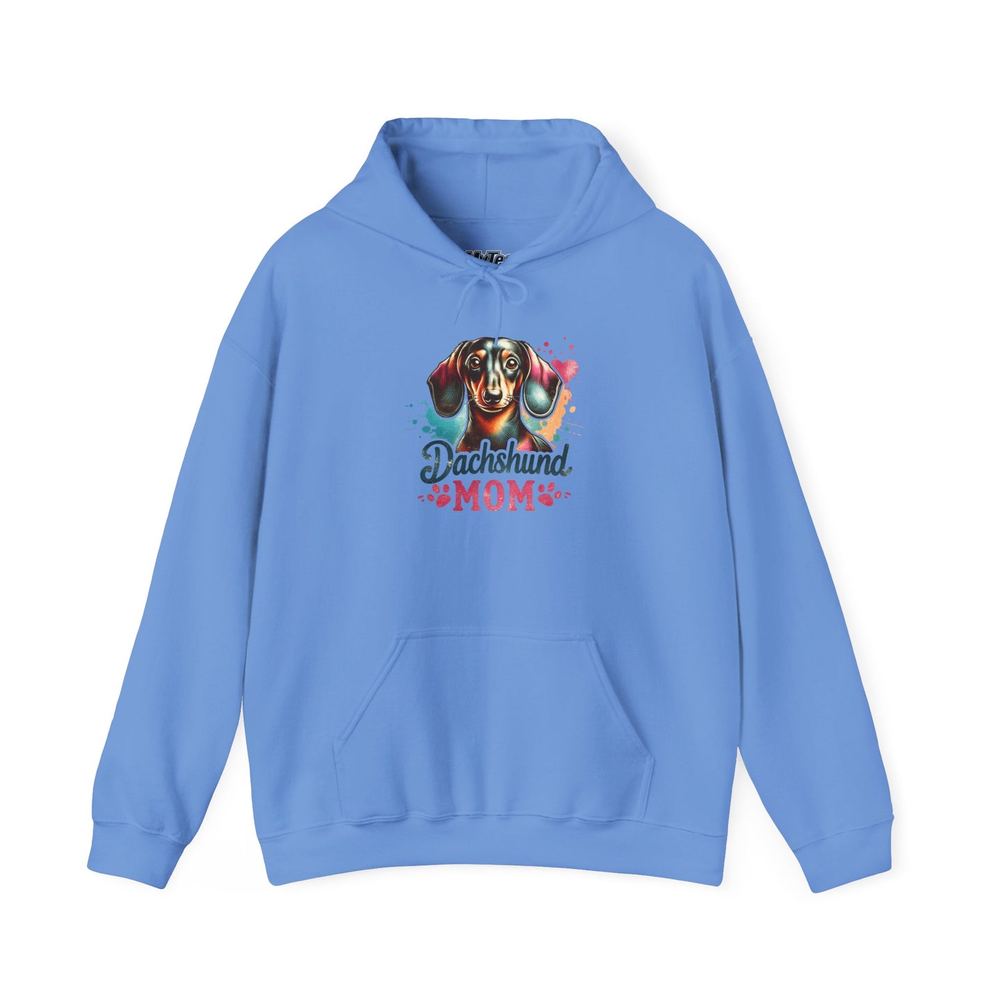 Funky Dachshund Mom Hoodie – Bright Graphic Dog Tee