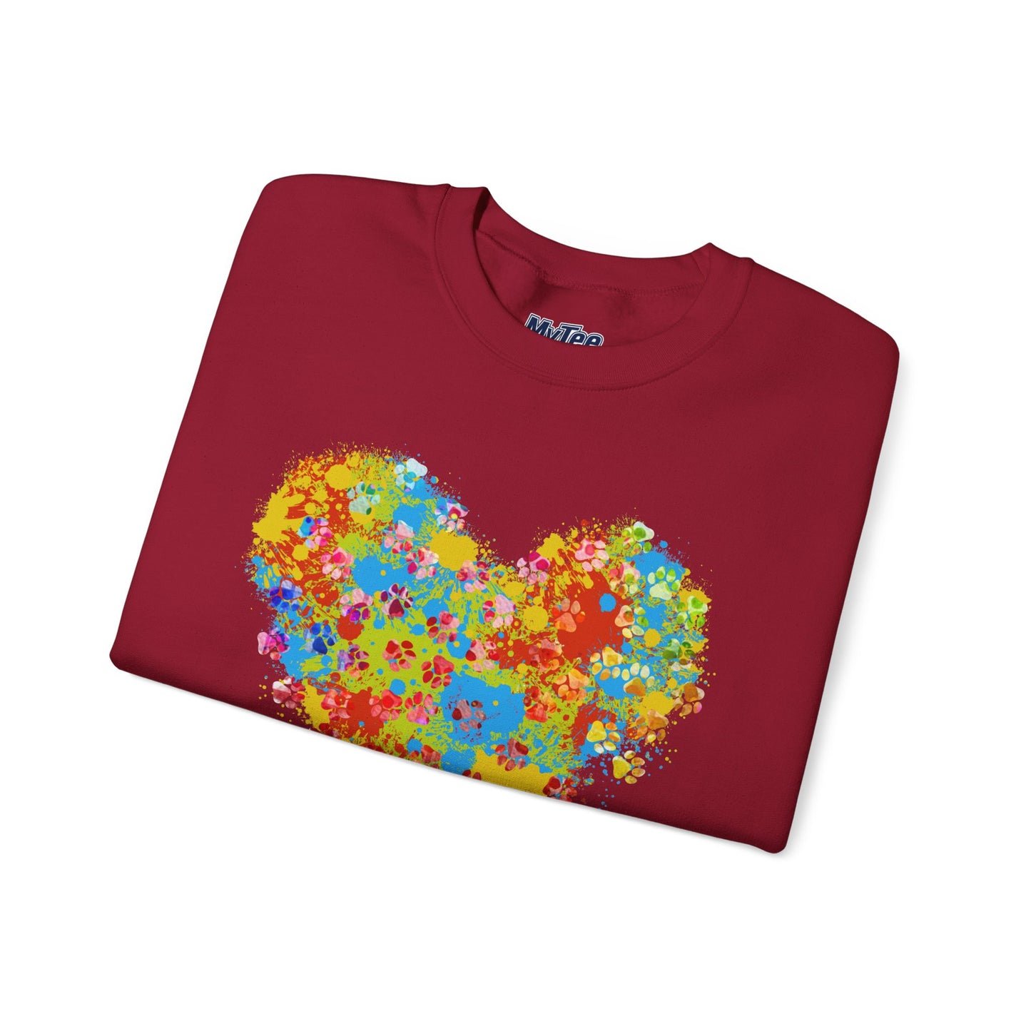 Colorful Heart Graphic Cozy Sweatshirt | Comfortable Winter Apparel