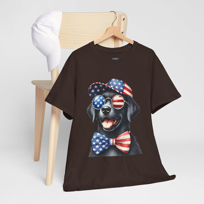 Patriotic Labrador Retriever With Sunglasses And Bow Unisex T-Shirts