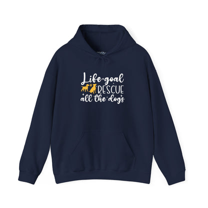 Life Goal Dog Rescue Unisex Hoodie – Cozy & Compassionate