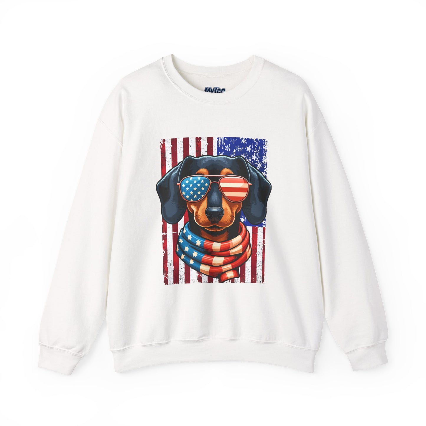 Patriotic Dachshund Flag Shades Unisex Sweatshirt