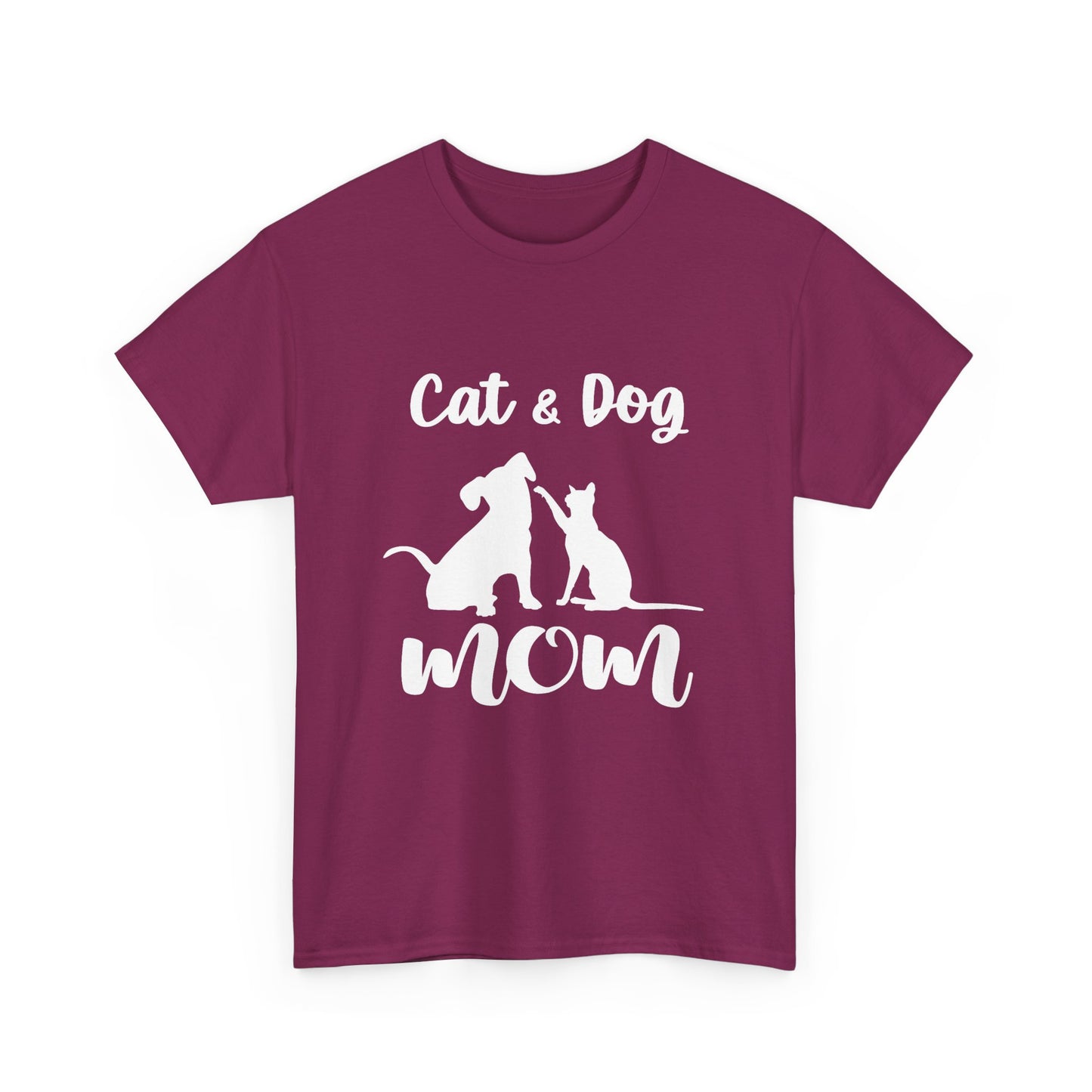 Cat & Dog Mom Cotton T-Shirt - Perfect for Pet Lovers