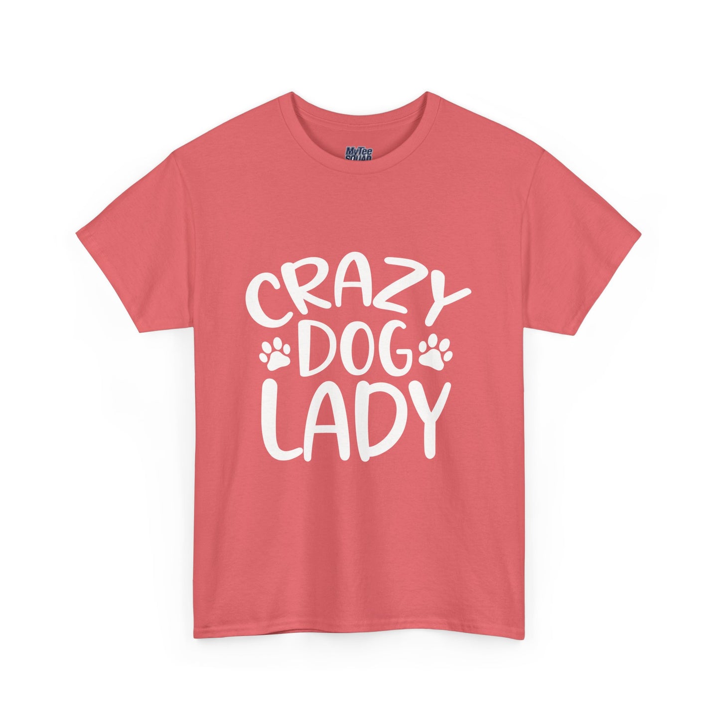 Crazy Dog Lady Heavy Cotton T-Shirt | Best Gift For Dog Mom
