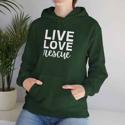 Live Love Rescue Unisex Hoodie - Ideal For Casual Wear