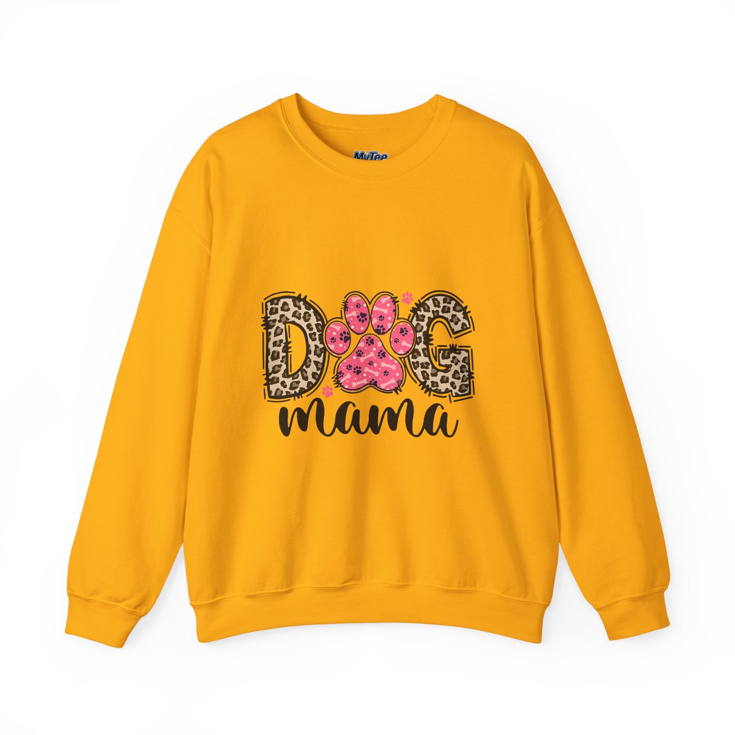 Dog Mama Leopard Print Crewneck Sweatshirt