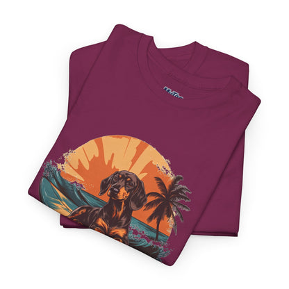Dachshund Beach Vibes T-Shirt – Chill Summer Dog Style