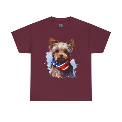 Patriotic Yorkshire Terrier Unisex T-Shirt