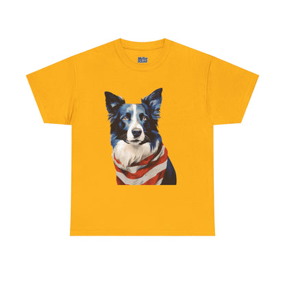 Patriotic Border Collie Unisex T-Shirt