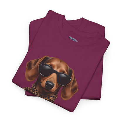 Dachshund With A Scarf Cotton T-Shirt
