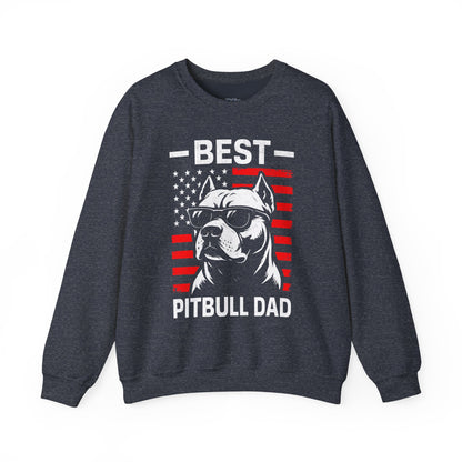 Best Pitbull Dad Ever SweatShirt For Proud Dog Father