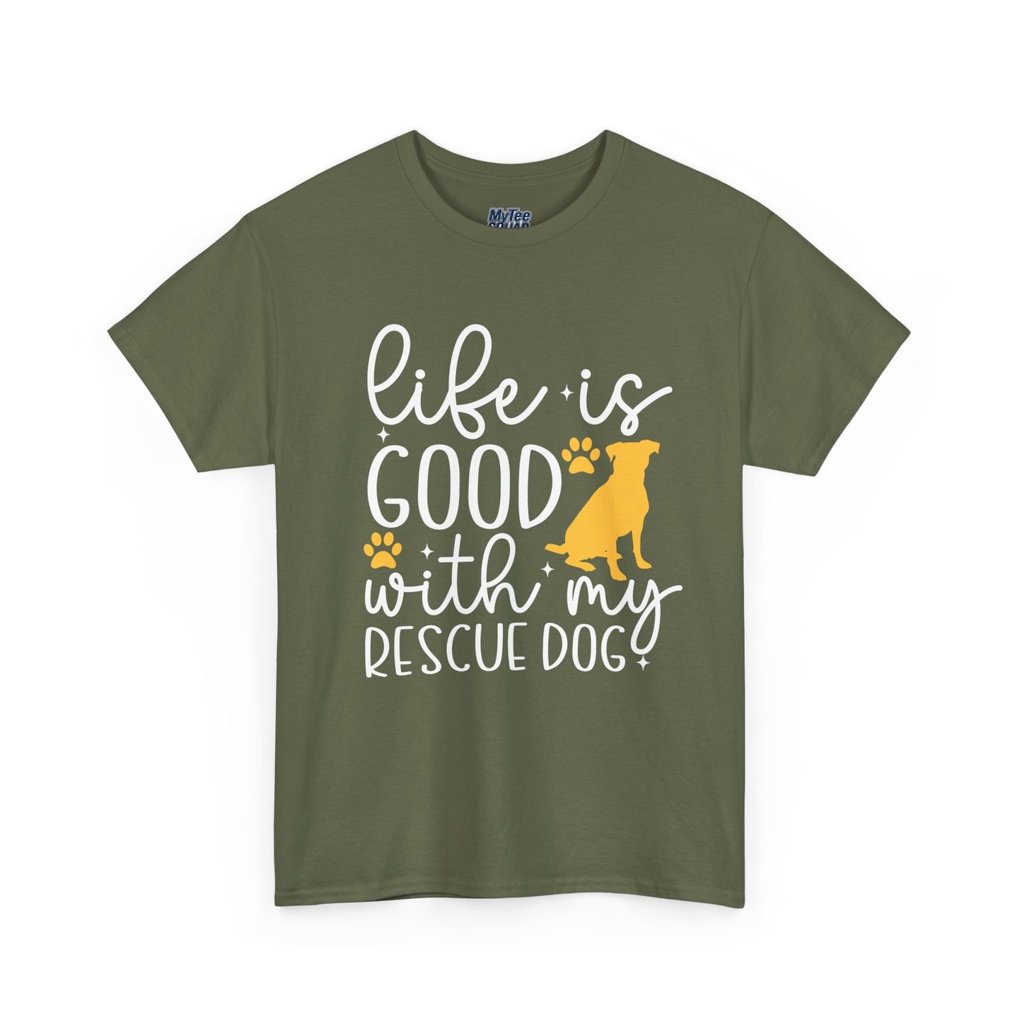 "Life Is Good With My Rescue Dog" Unisex T-Shirt | Dog Lover Gift