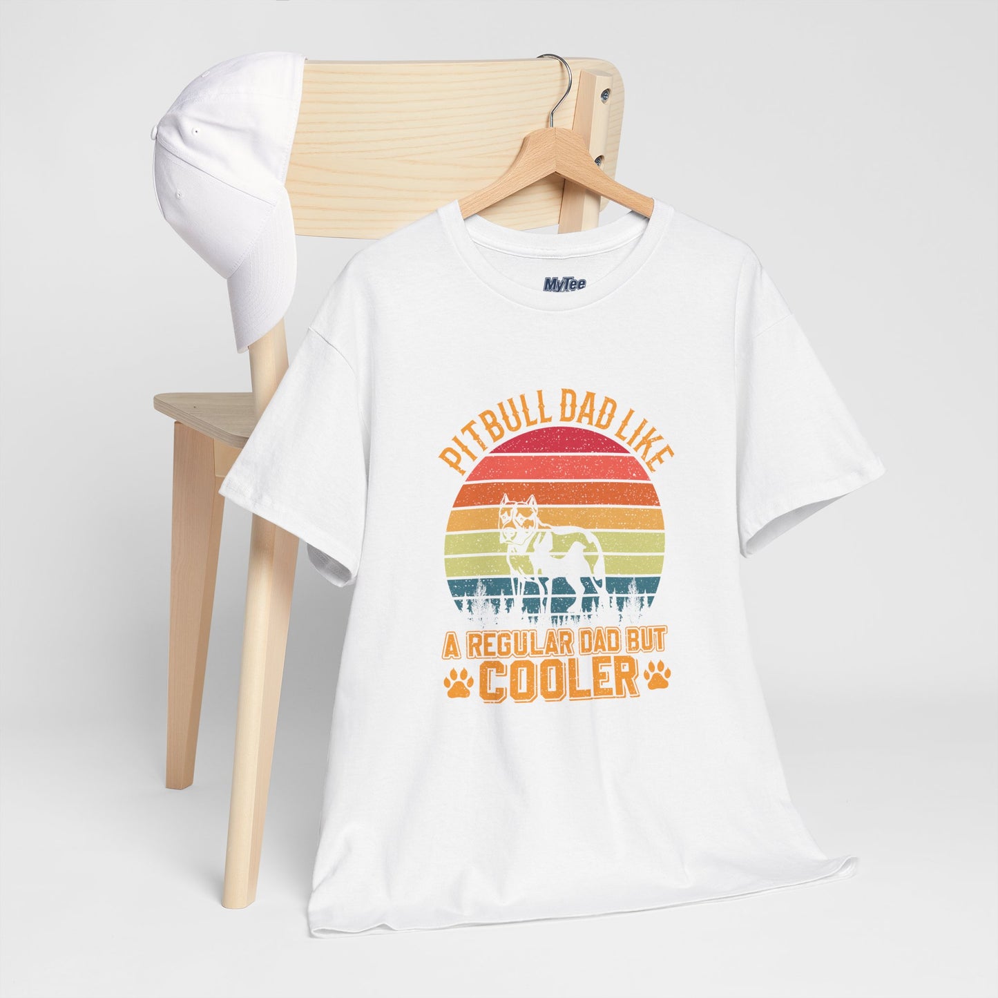 Pitbull Dad Like A Regular Dad But Cooler T-Shirt | Best Gift For Dog Father