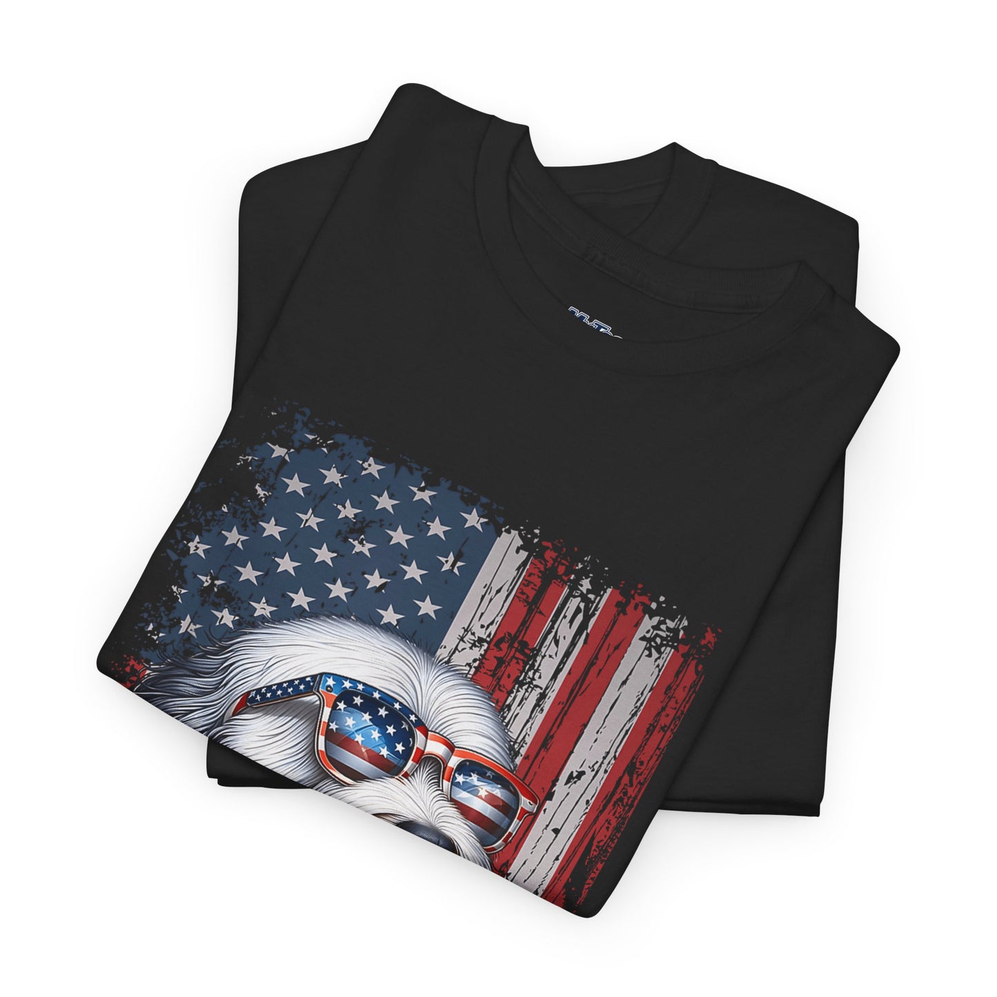 Patriotic Old English Sheepdog With Sunglasses Unisec T-Shirt