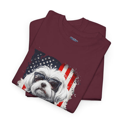 Patriotic Havanese Unisex Cotton T-Shirt
