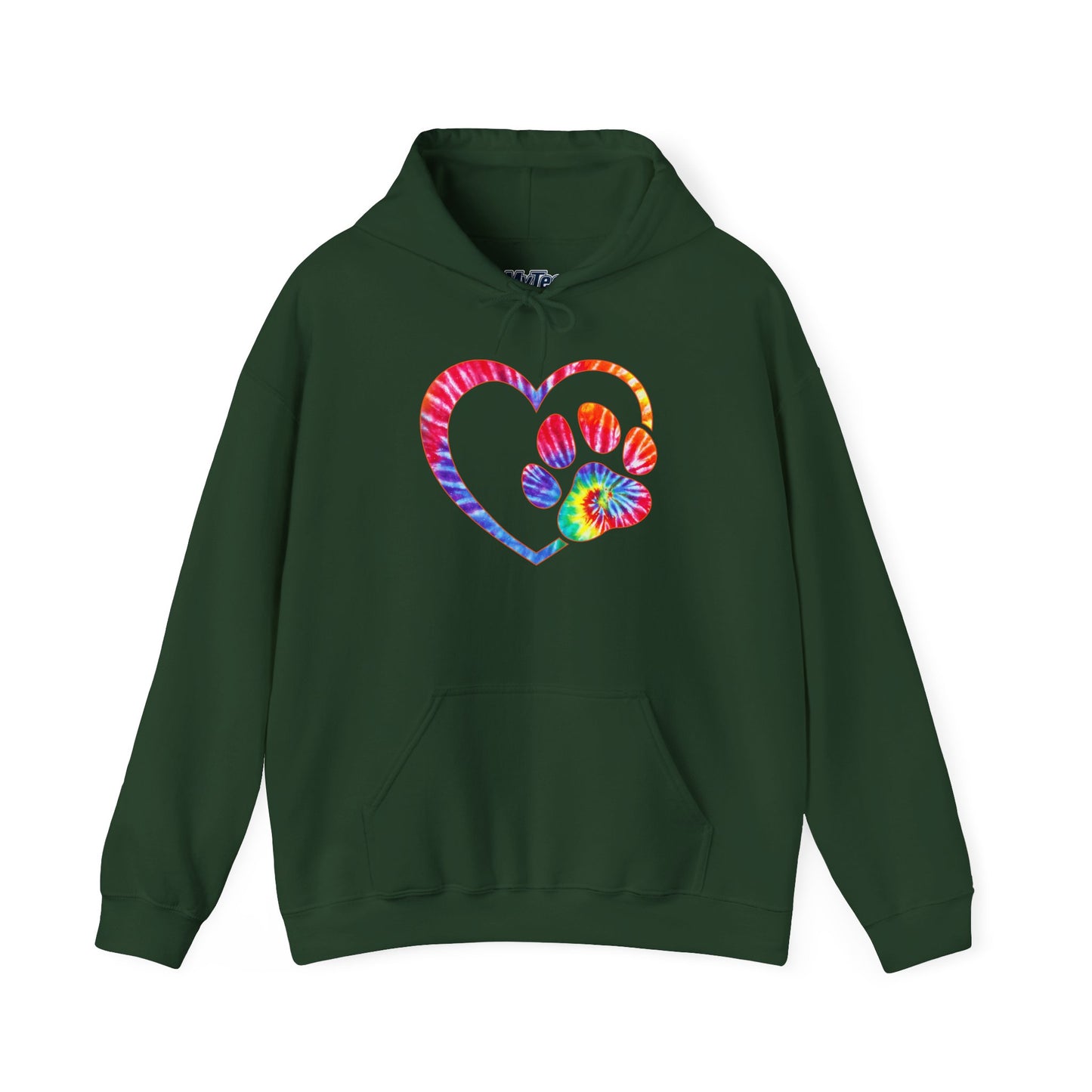 Paw Love Tie-Dye Hoodie – Wear Your Heart In Color