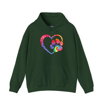 Paw Love Tie-Dye Hoodie – Wear Your Heart In Color