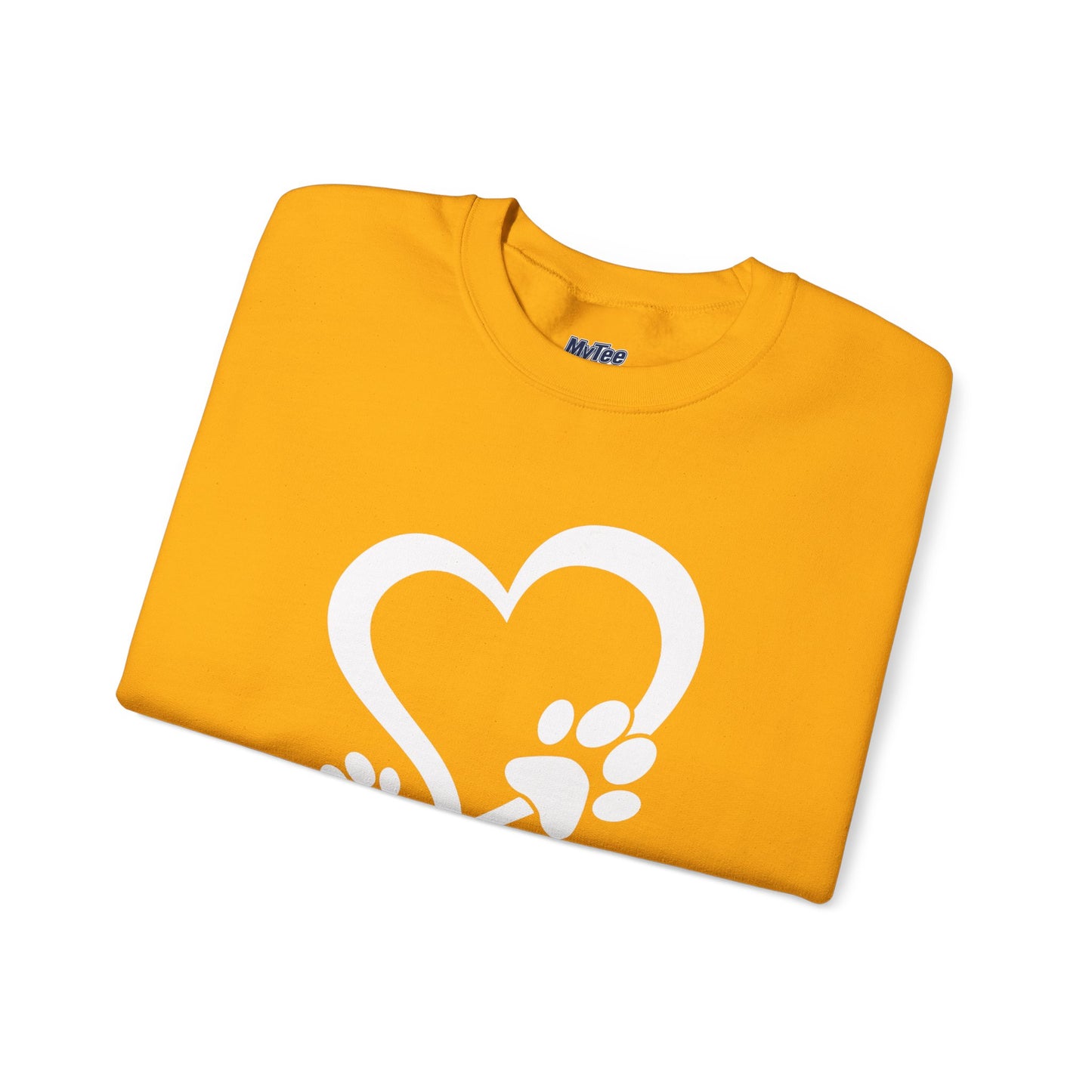 Pawprints On My Heart – Cozy Minimalist Dog Lover Sweatshirt