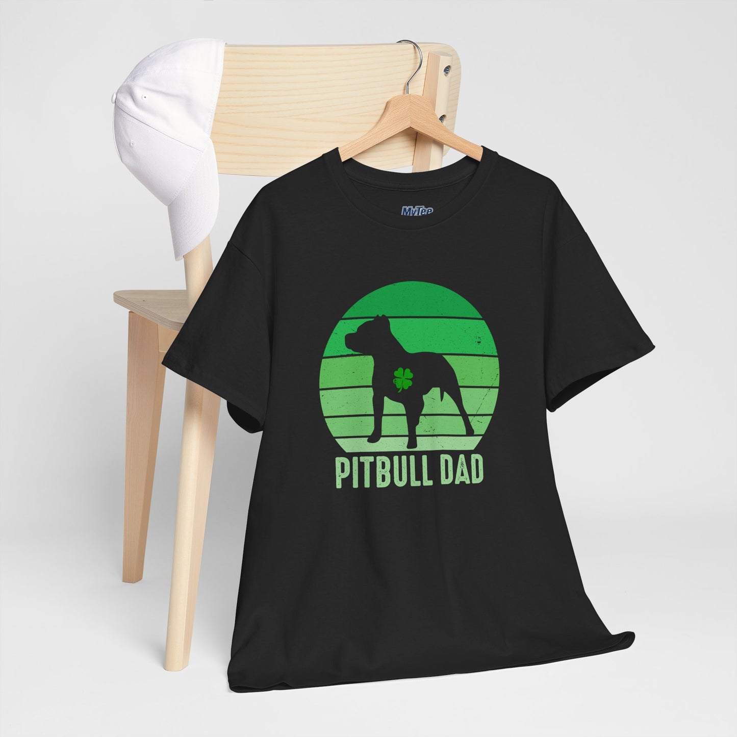Pitbull Dad Heavy Cotton Tee | Father's Day Gift